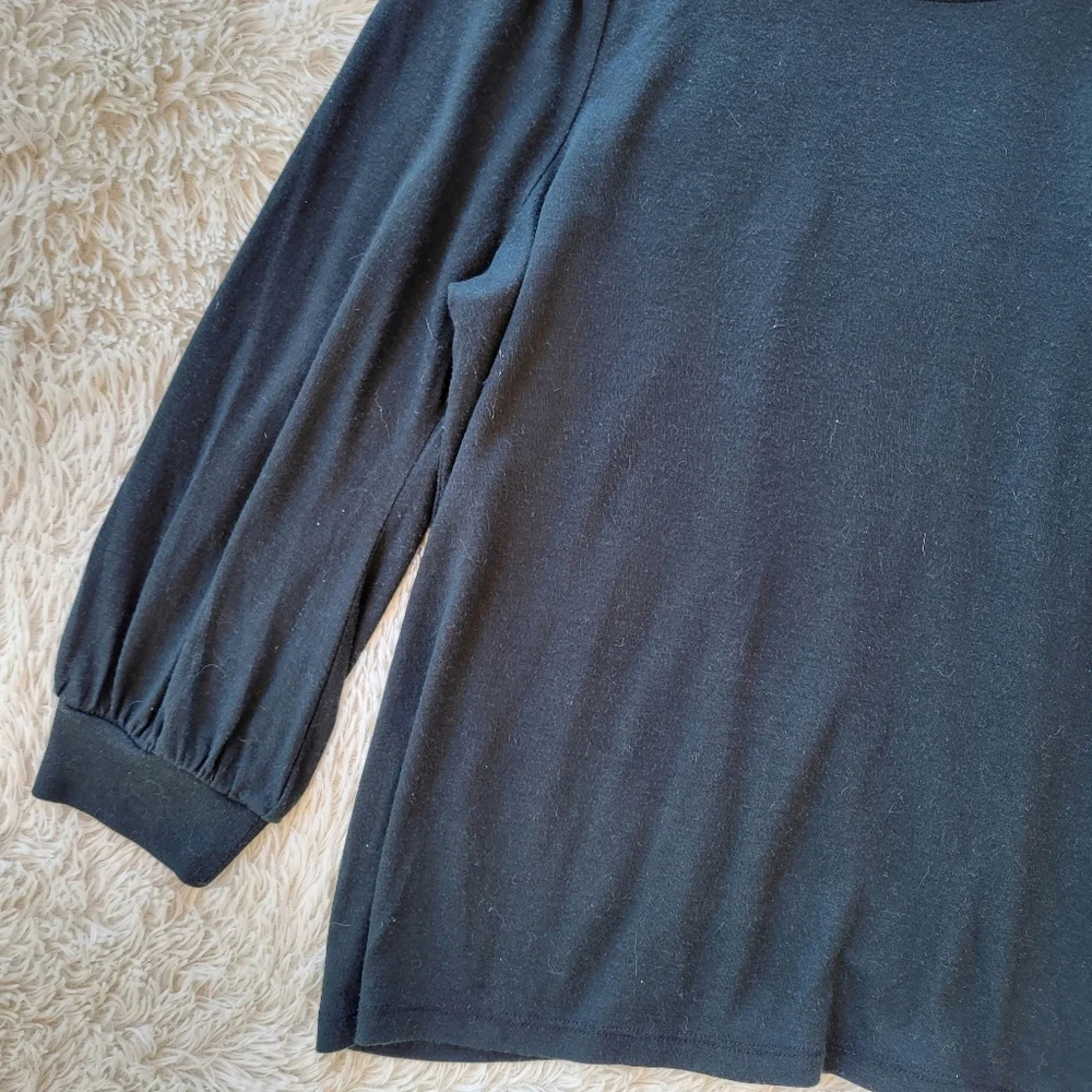 Madewell‎ Black Puff Sleeve Avrina Top